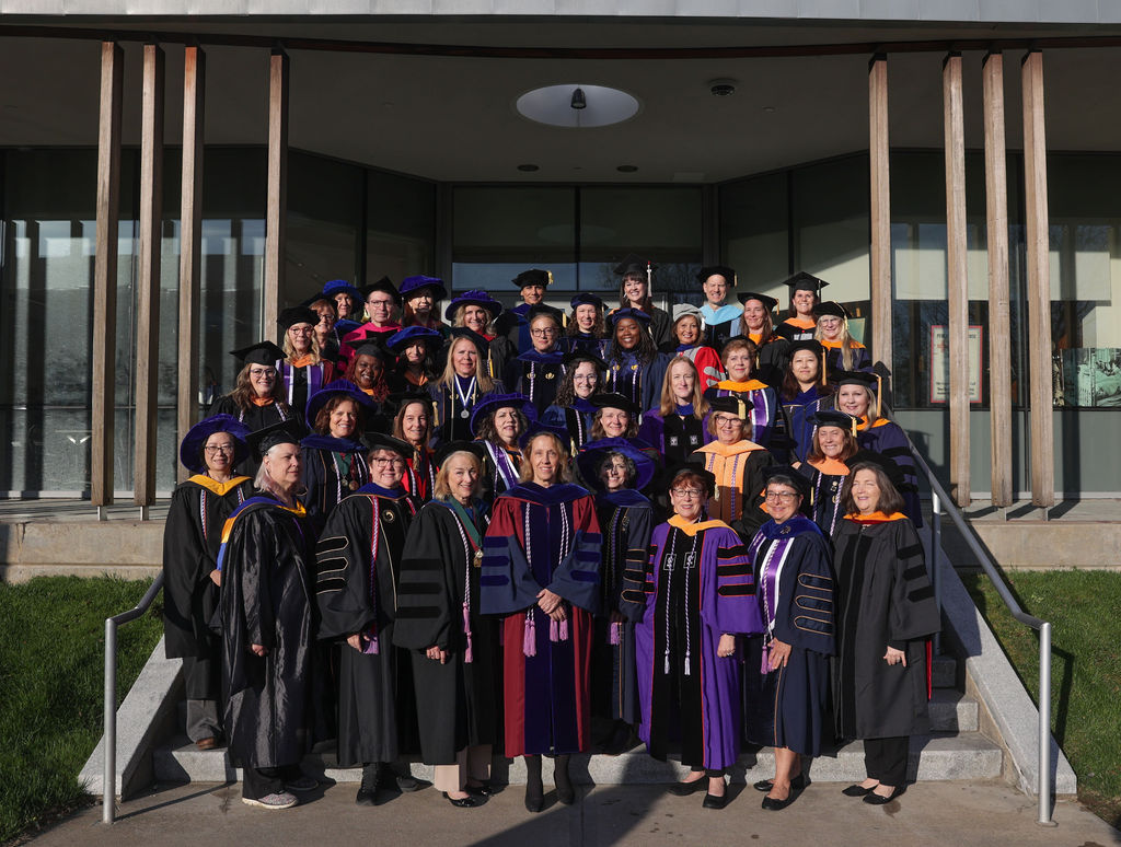 Faculty in regalia