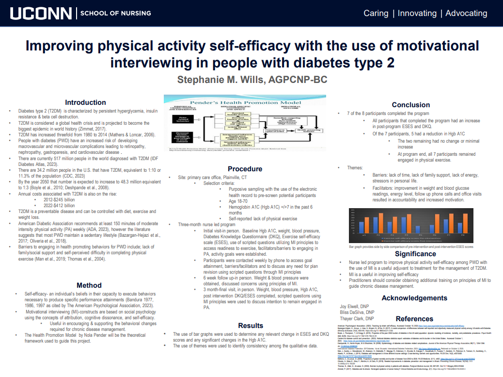 Improving physical activity self-efficacy with the use of motivational interviewing in people with diabetes type 2