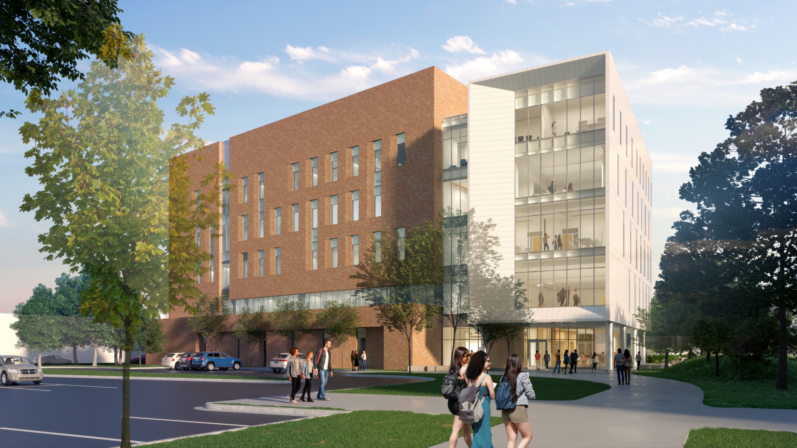 UConn School of Nursing New building exterior view North West. 