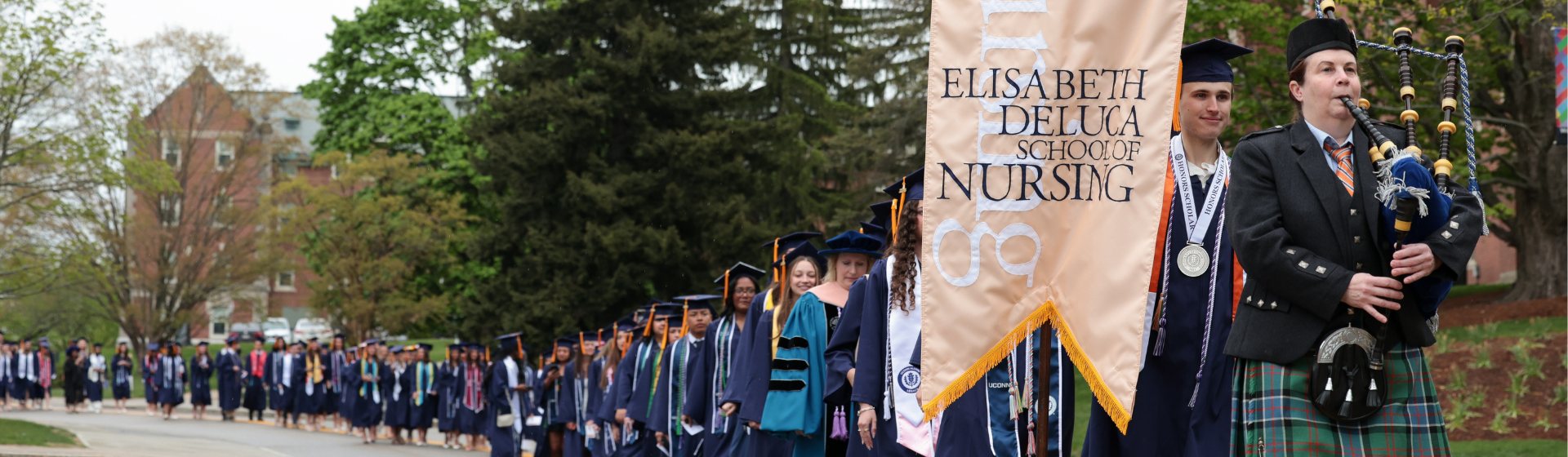 UConn Nursing commencement procession