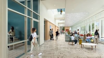 UConn Interior of new building clay rendering